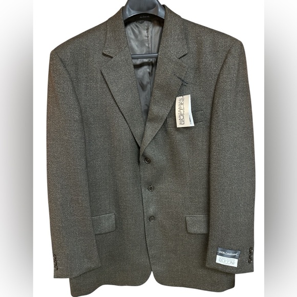 Gianfranco Ruffini Italy Ray Cut#125086 Lambs Wool Sport Coat Blazer NWT 46L